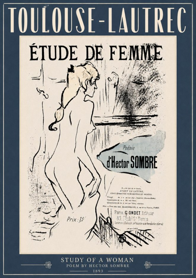 Toulouse-Lautrec Étude De Femme No4 - Plakát