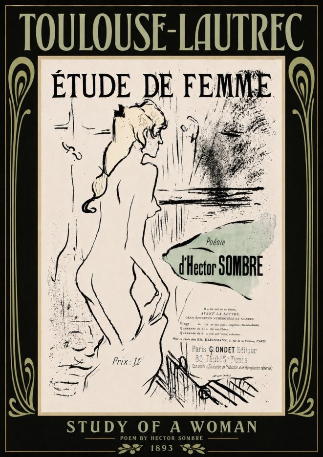 Toulouse-Lautrec Étude De Femme No6 - Plakát
