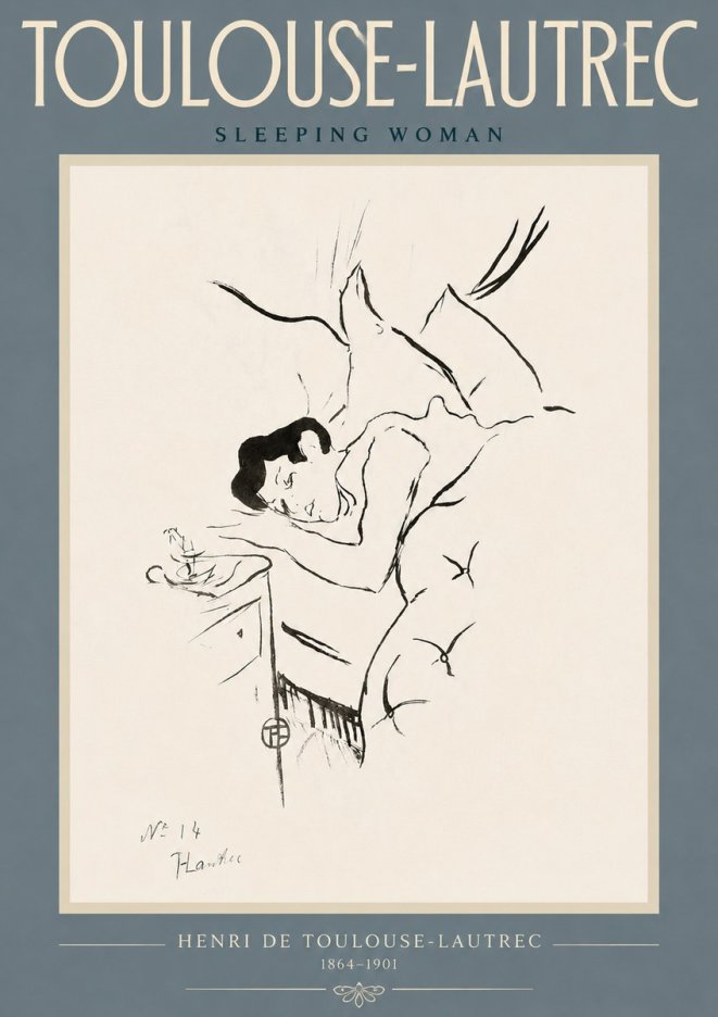 Toulouse-Lautrec Sleeping Woman No4 - Plakát