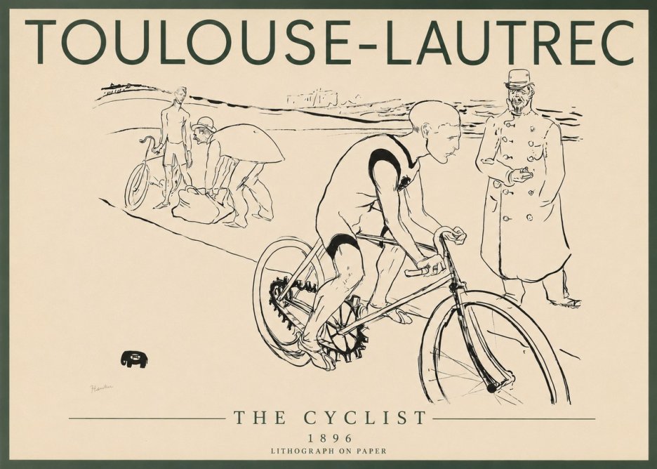 Toulouse-Lautrec The Cyclist No3 - Plakát