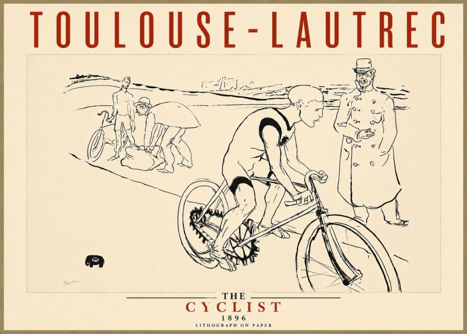 Toulouse-Lautrec The Cyclist No5 - Plakát