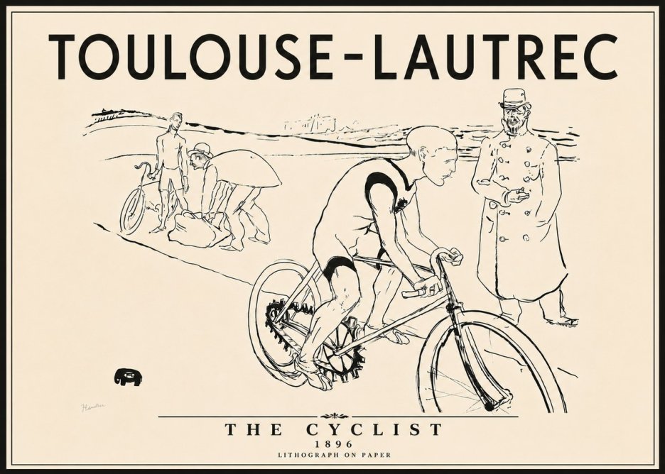 Toulouse-Lautrec The Cyclist No6 - Plakát