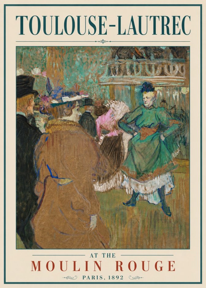 Toulouse-Lautrec At the Moulin Rouge XIII No6 - Plakát