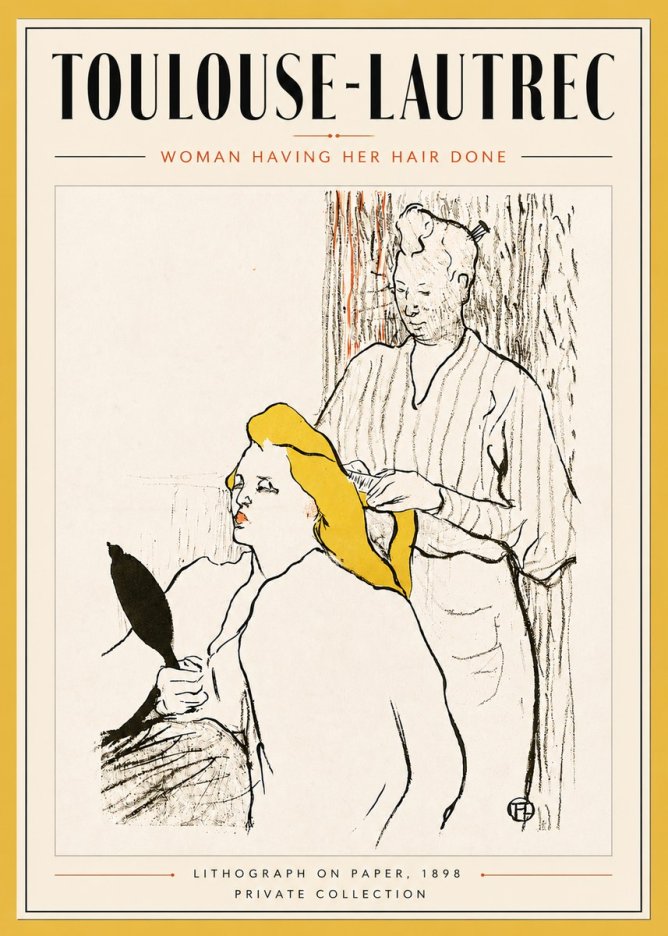 Toulouse-Lautrec Woman Having Her Hair Done No6 - Plakát