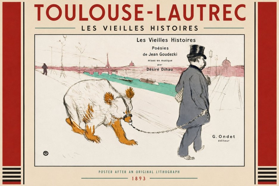 Toulouse-Lautrec Les Vieilles Histoires I No2 - Plakát