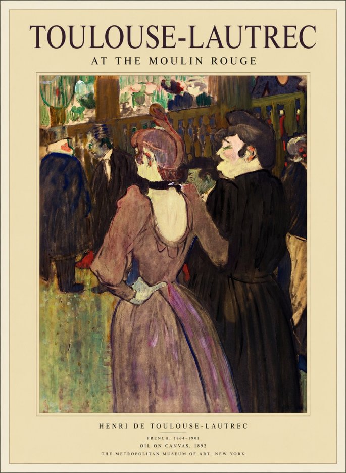 Toulouse-Lautrec At the Moulin Rouge XIV No1 - Plakát