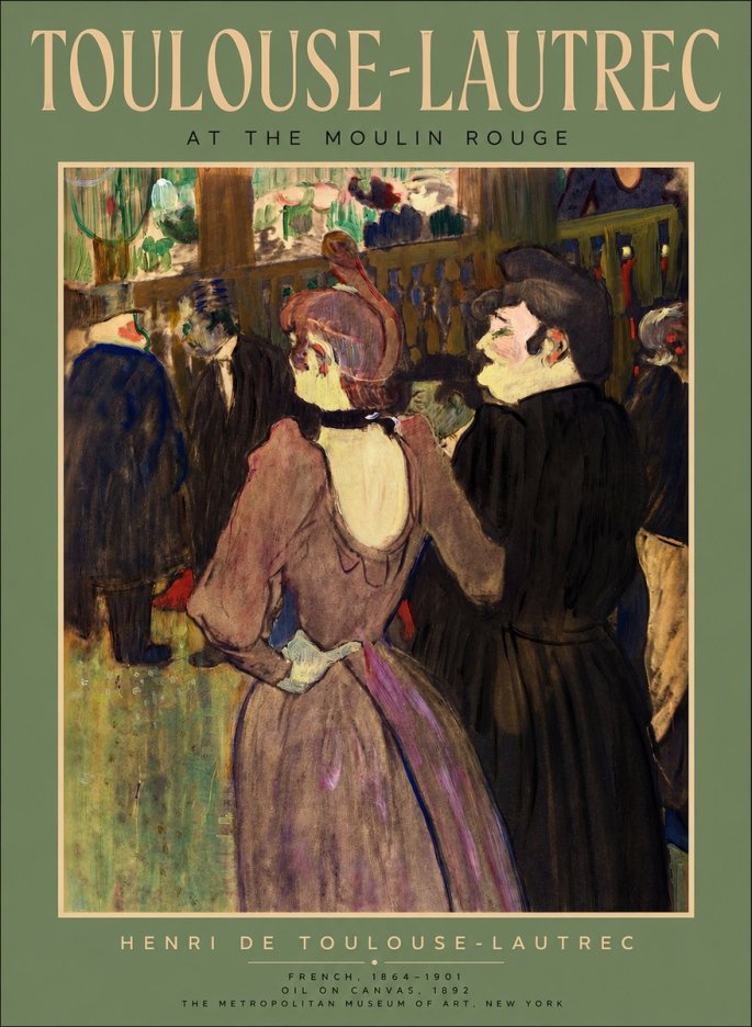 Toulouse-Lautrec At the Moulin Rouge XIV No2 - Plakát