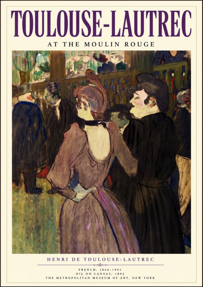 Toulouse-Lautrec At the Moulin Rouge XIV No3 - Plakát