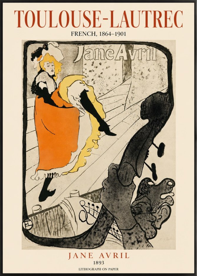 Toulouse-Lautrec Jane Avril II No1 - Plakát