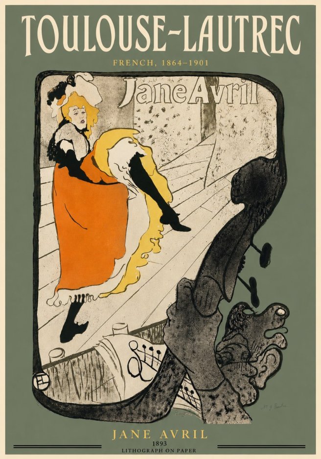 Toulouse-Lautrec Jane Avril II No2 - Plakát