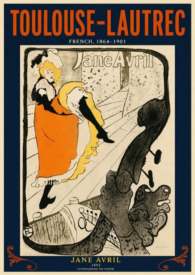 Toulouse-Lautrec Jane Avril II No4 - Plakát