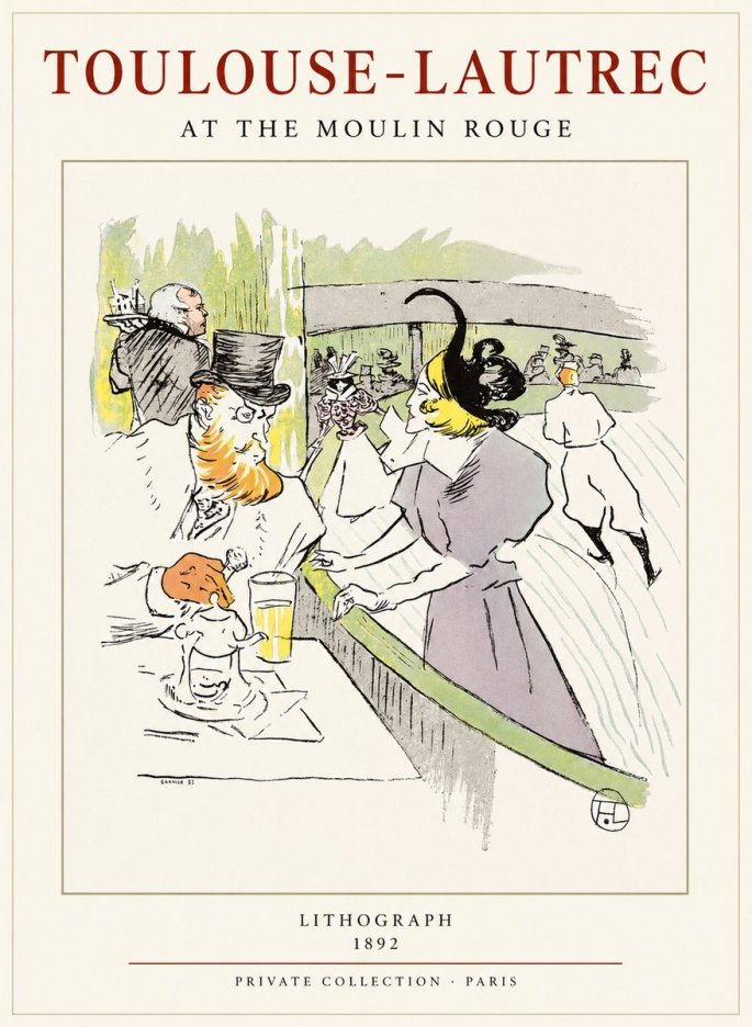 Toulouse-Lautrec At the Moulin Rouge XV No1 - Plakát