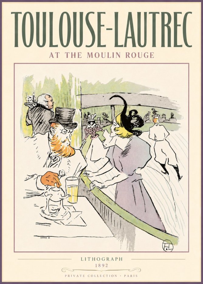 Toulouse-Lautrec At the Moulin Rouge XV No3 - Plakát