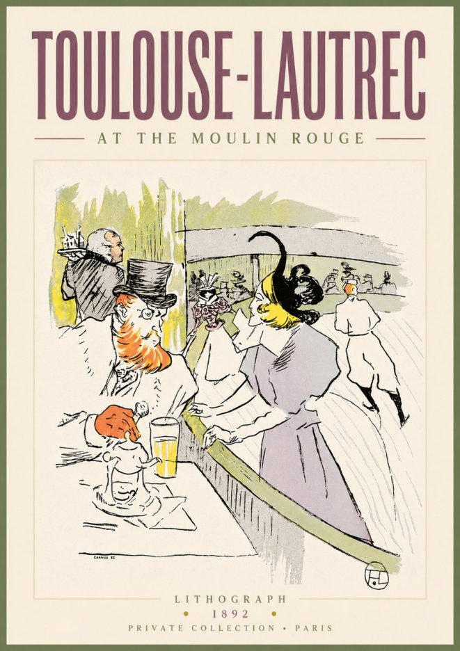 Toulouse-Lautrec At the Moulin Rouge XV No6 - Plakát