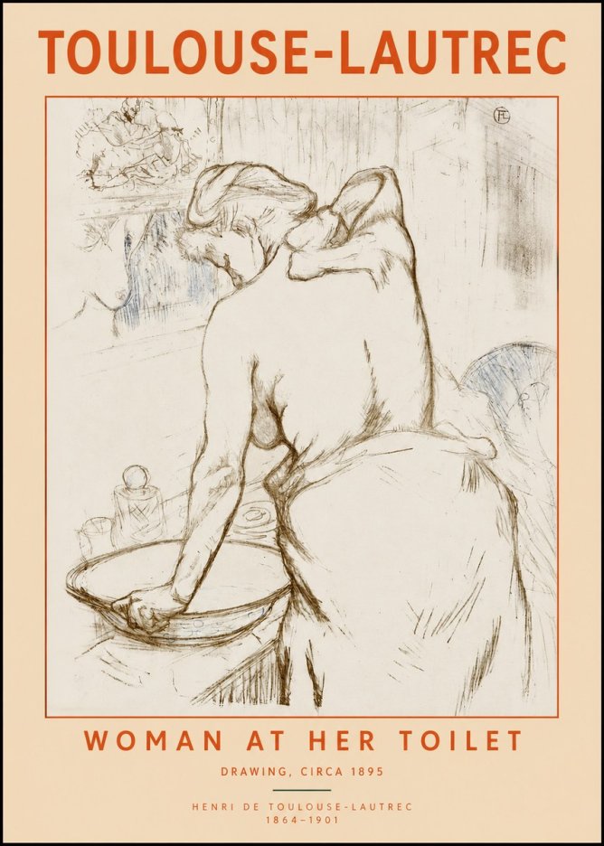Toulouse-Lautrec Woman at Her Toilet No2 - Plakát