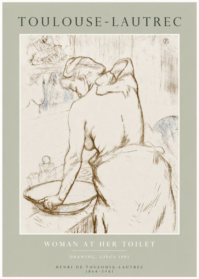 Toulouse-Lautrec Woman at Her Toilet No3 - Plakát