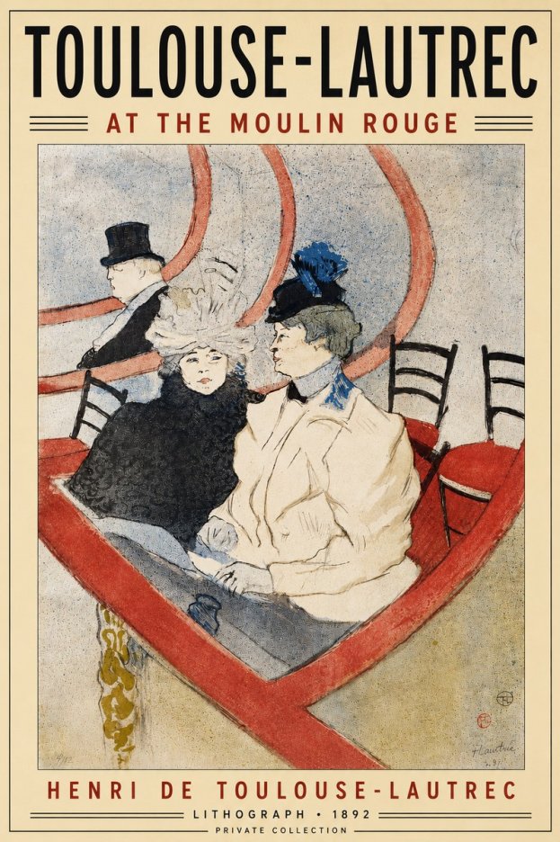 Toulouse-Lautrec At the Moulin Rouge XVI No4 - Plakát