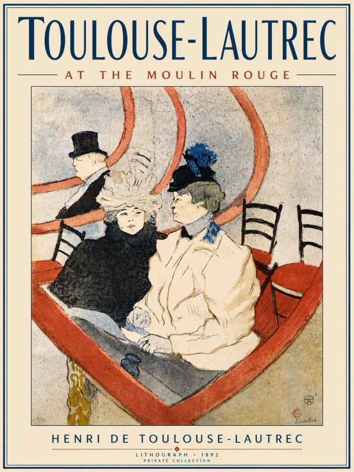 Toulouse-Lautrec At the Moulin Rouge XVI No6 - Plakát