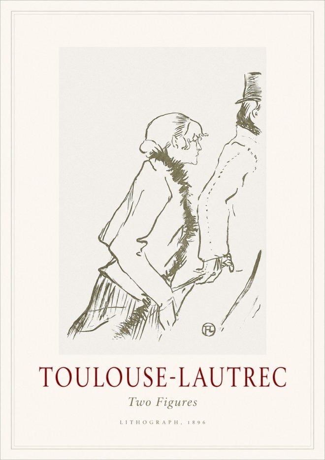 Toulouse-Lautrec Two Figures No1 - Plakát