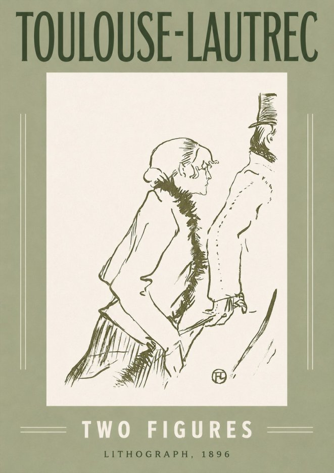 Toulouse-Lautrec Two Figures No2 - Plakát