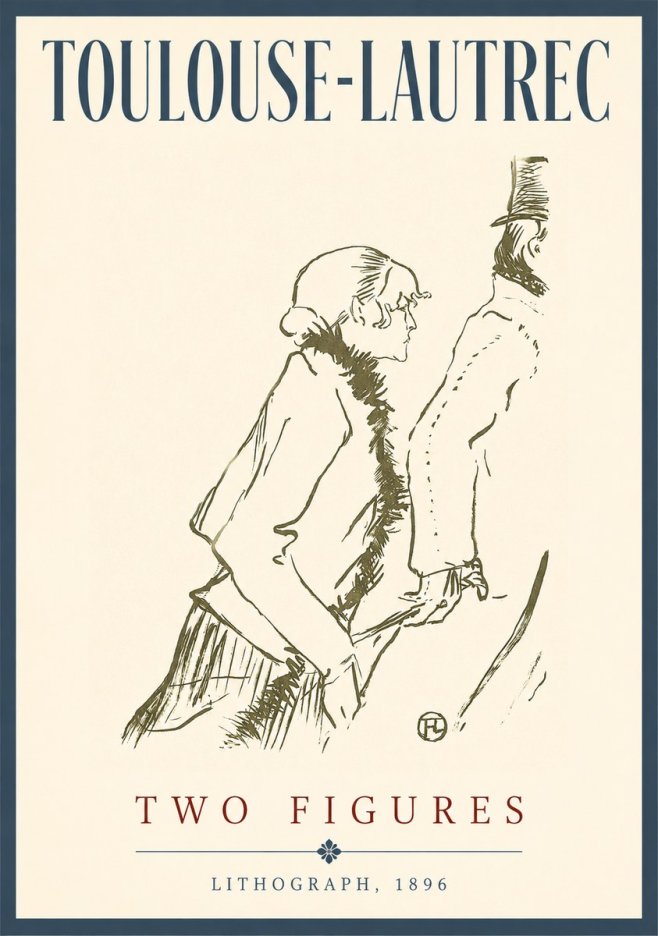 Toulouse-Lautrec Two Figures No3 - Plakát