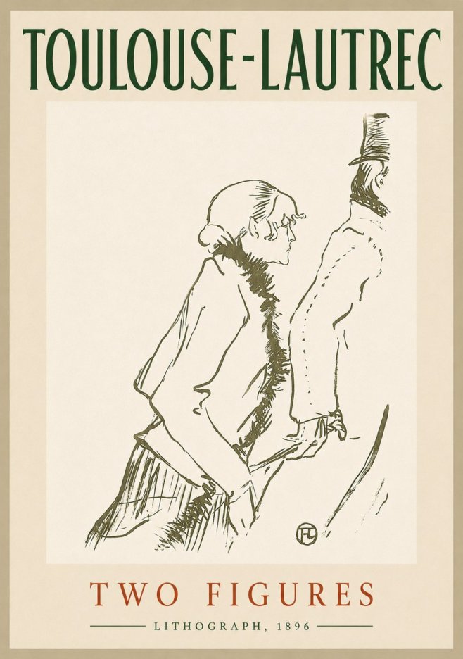 Toulouse-Lautrec Two Figures No4 - Plakát