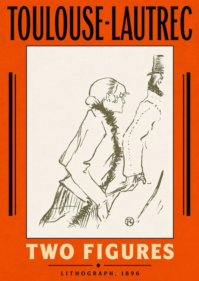 Toulouse-Lautrec Two Figures No5 - Plakát
