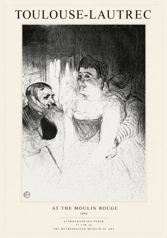 Toulouse-Lautrec At the Moulin Rouge XVII No1 - Plakát