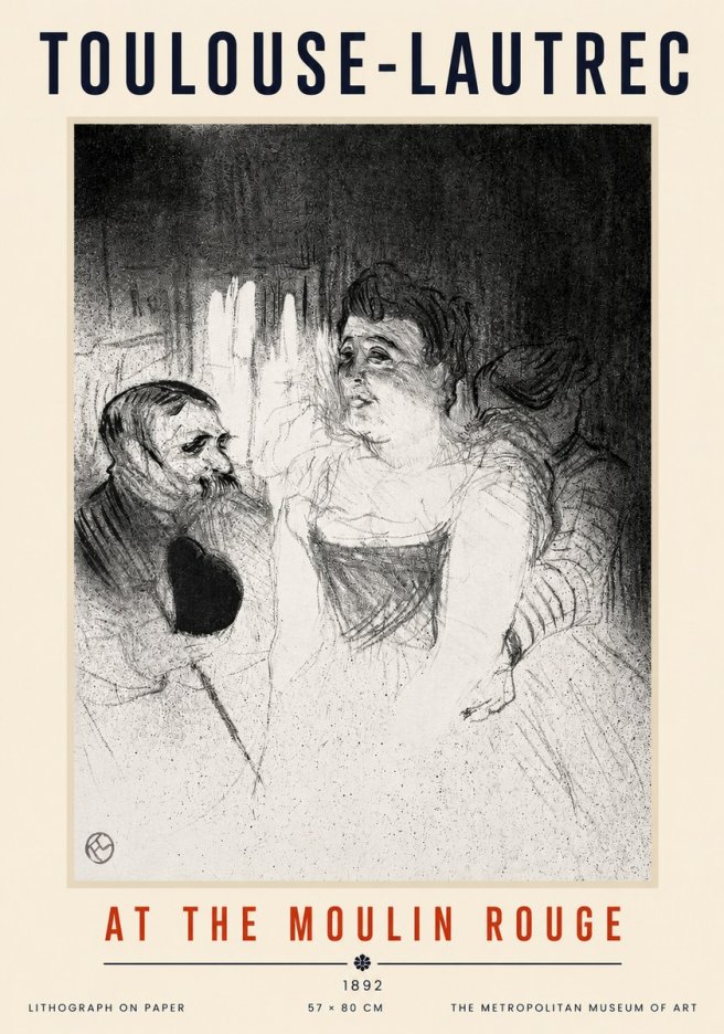 Toulouse-Lautrec At the Moulin Rouge XVII No3 - Plakát