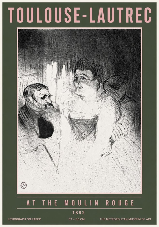 Toulouse-Lautrec At the Moulin Rouge XVII No4 - Plakát