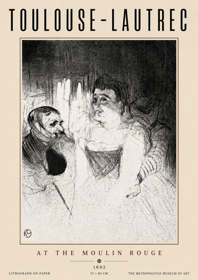Toulouse-Lautrec At the Moulin Rouge XVII No5 - Plakát