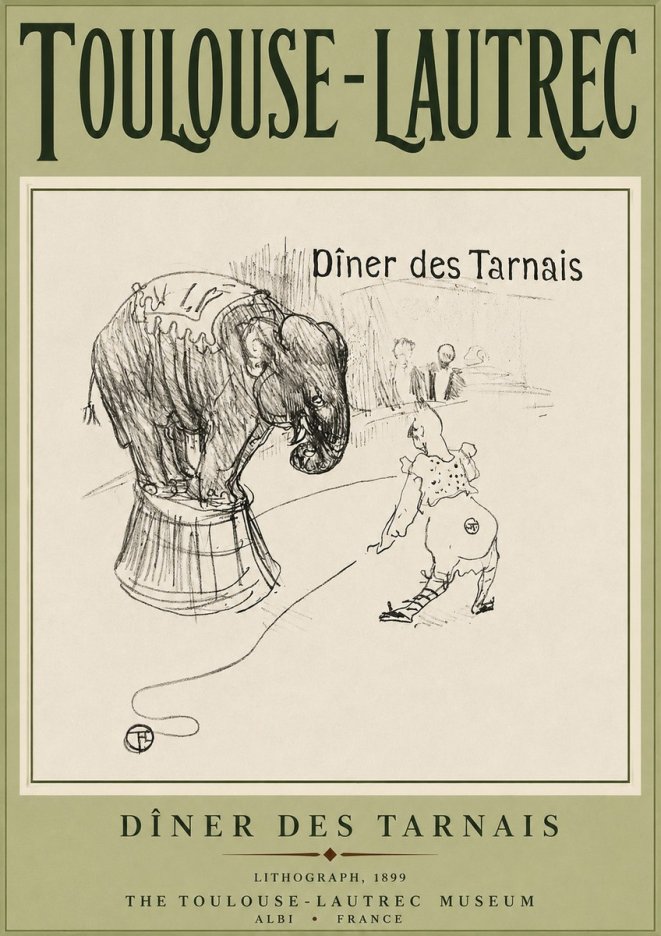 Toulouse-Lautrec Dîner Des Tarnais No3 - Plakát