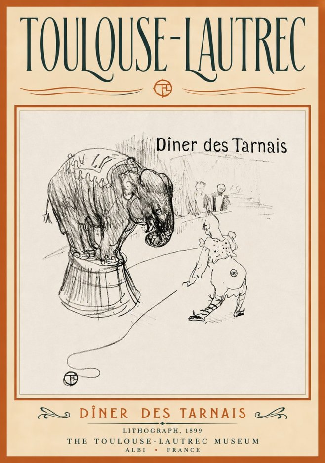 Toulouse-Lautrec Dîner Des Tarnais No4 - Plakát