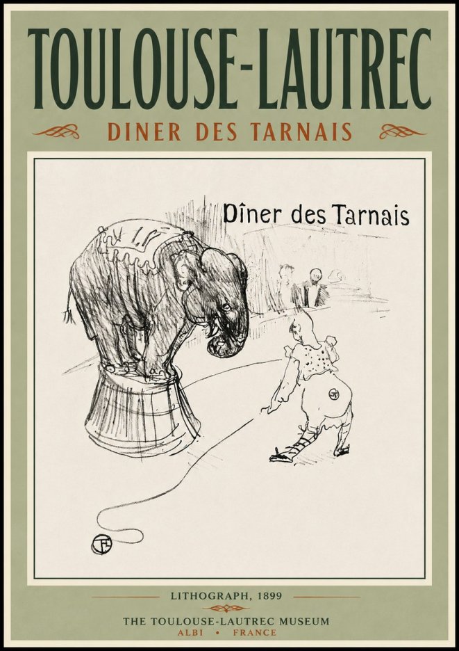 Toulouse-Lautrec Dîner Des Tarnais No5 - Plakát