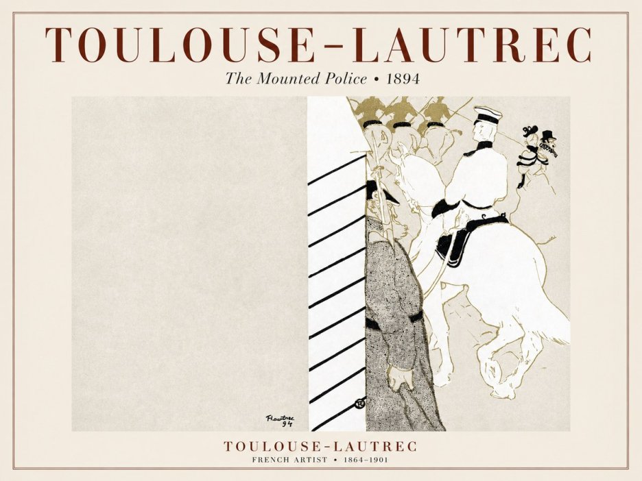 Toulouse-Lautrec The Mounted Police No1 - Plakát