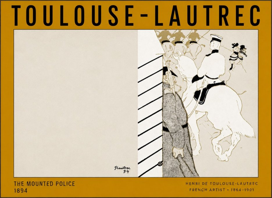Toulouse-Lautrec The Mounted Police No4 - Plakát