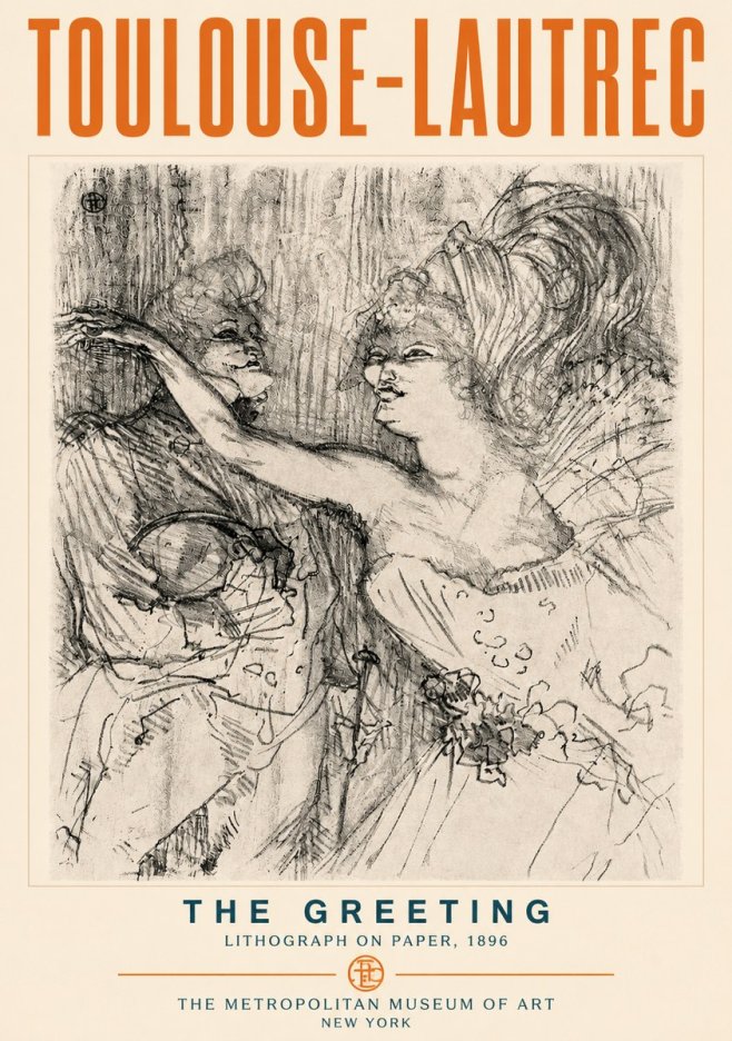 Toulouse-Lautrec The Greeting No4 - Plakát