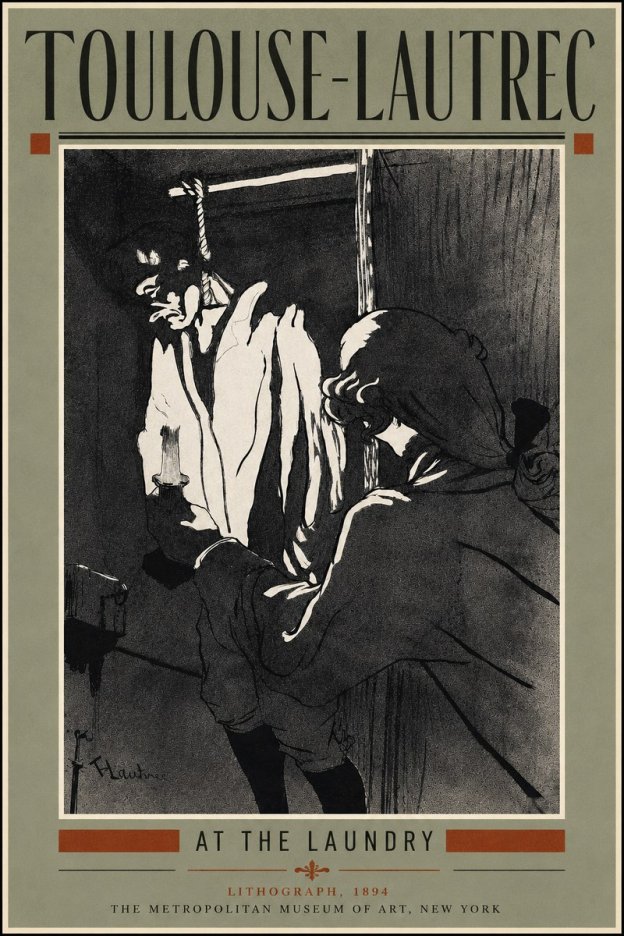 Toulouse-Lautrec At the Laundry No5 - Plakát