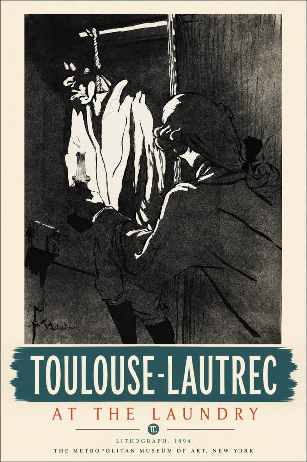 Toulouse-Lautrec At the Laundry No6 - Plakát