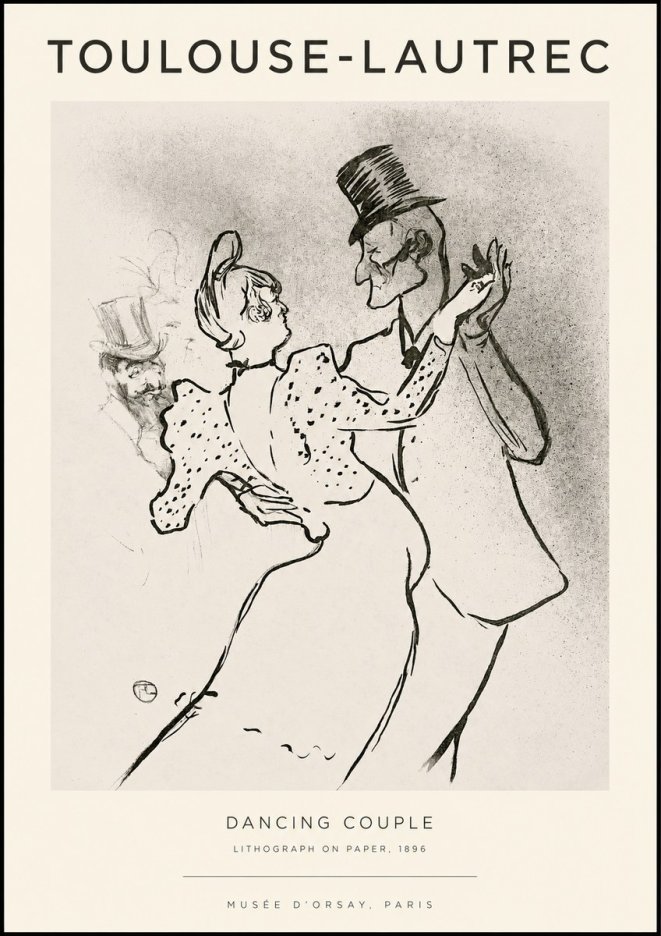 Toulouse-Lautrec Dancing Couple No1 - Plakát