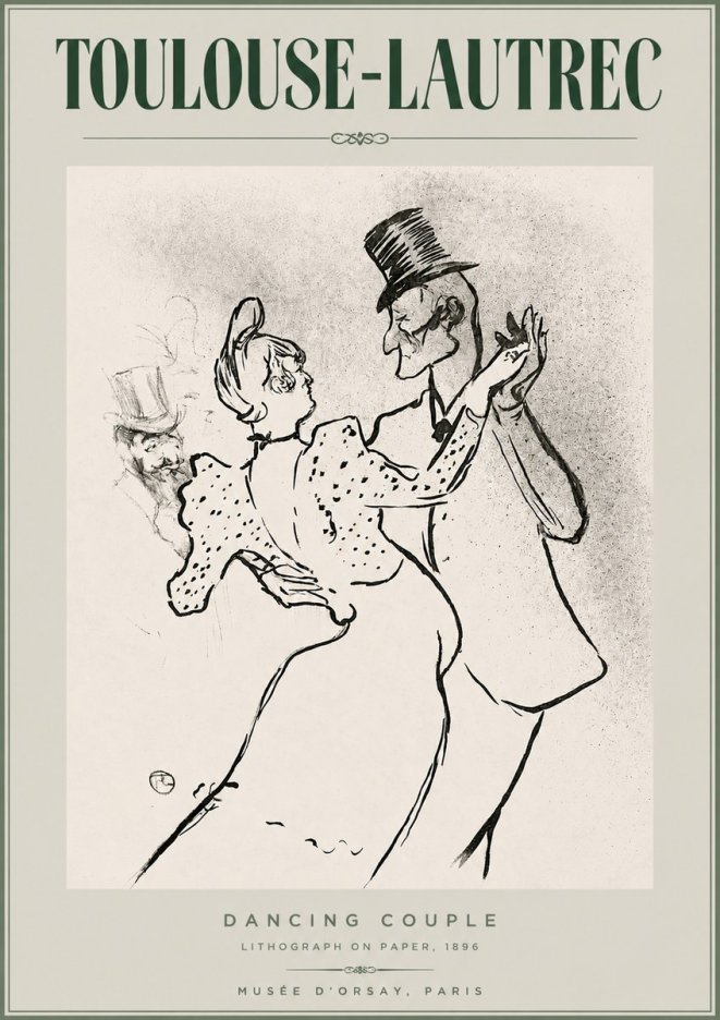 Toulouse-Lautrec Dancing Couple No2 - Plakát