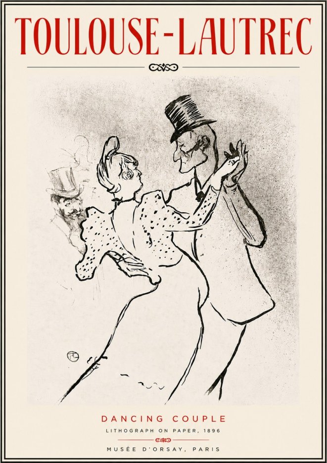Toulouse-Lautrec Dancing Couple No5 - Plakát
