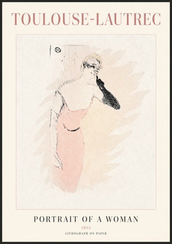 Toulouse-Lautrec Portrait of a Woman IV No1 - Plakát