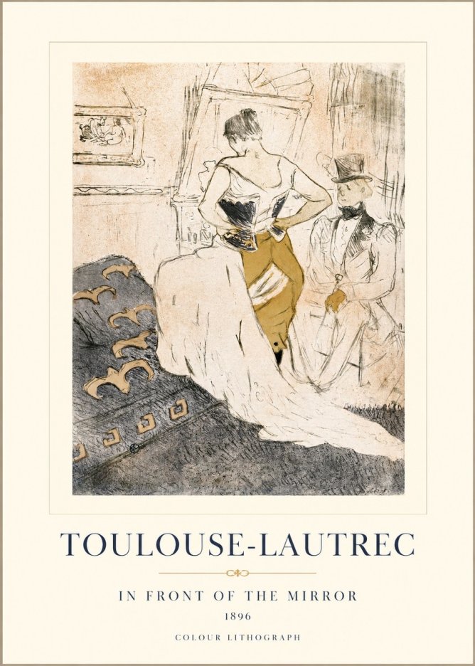 Toulouse-Lautrec In Front of the Mirror No1 - Plakát