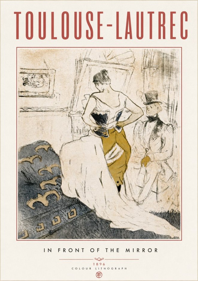 Toulouse-Lautrec In Front of the Mirror No6 - Plakát