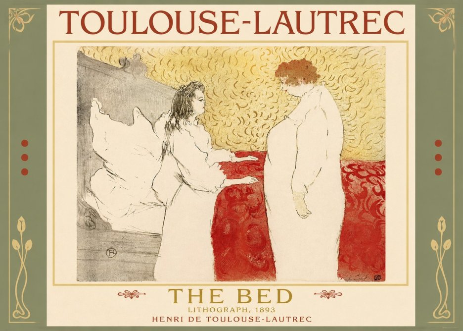 Toulouse-Lautrec The Bed No2 - Plakát
