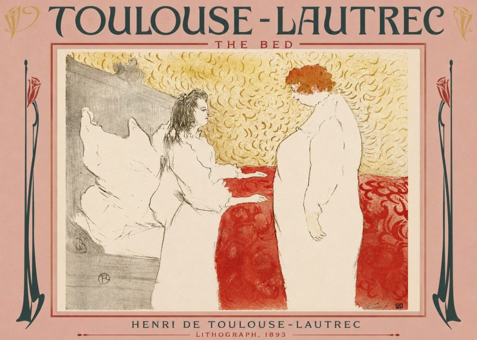 Toulouse-Lautrec The Bed No3 - Plakát