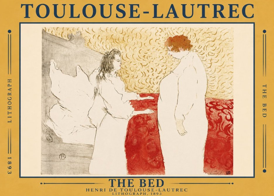 Toulouse-Lautrec The Bed No4 - Plakát