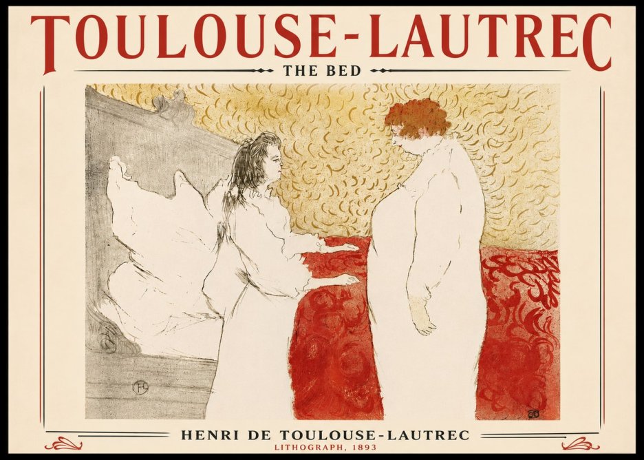 Toulouse-Lautrec The Bed No6 - Plakát