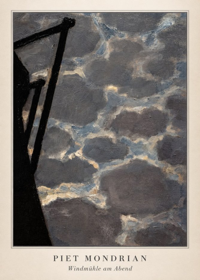 Piet Mondrian Windmühle Am Abend I No6 - Plakát